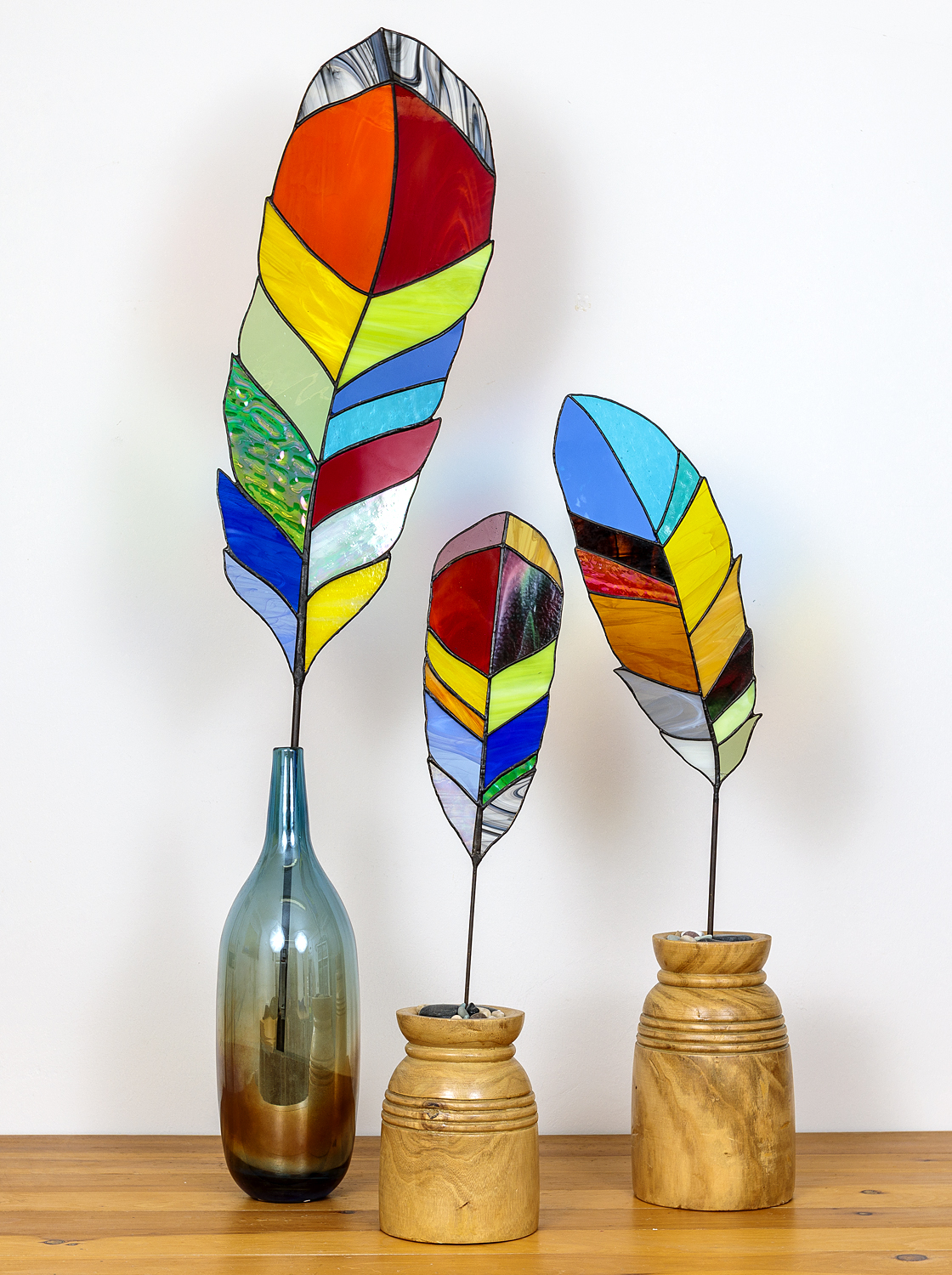 Glasobjekte Tiffany, Federn